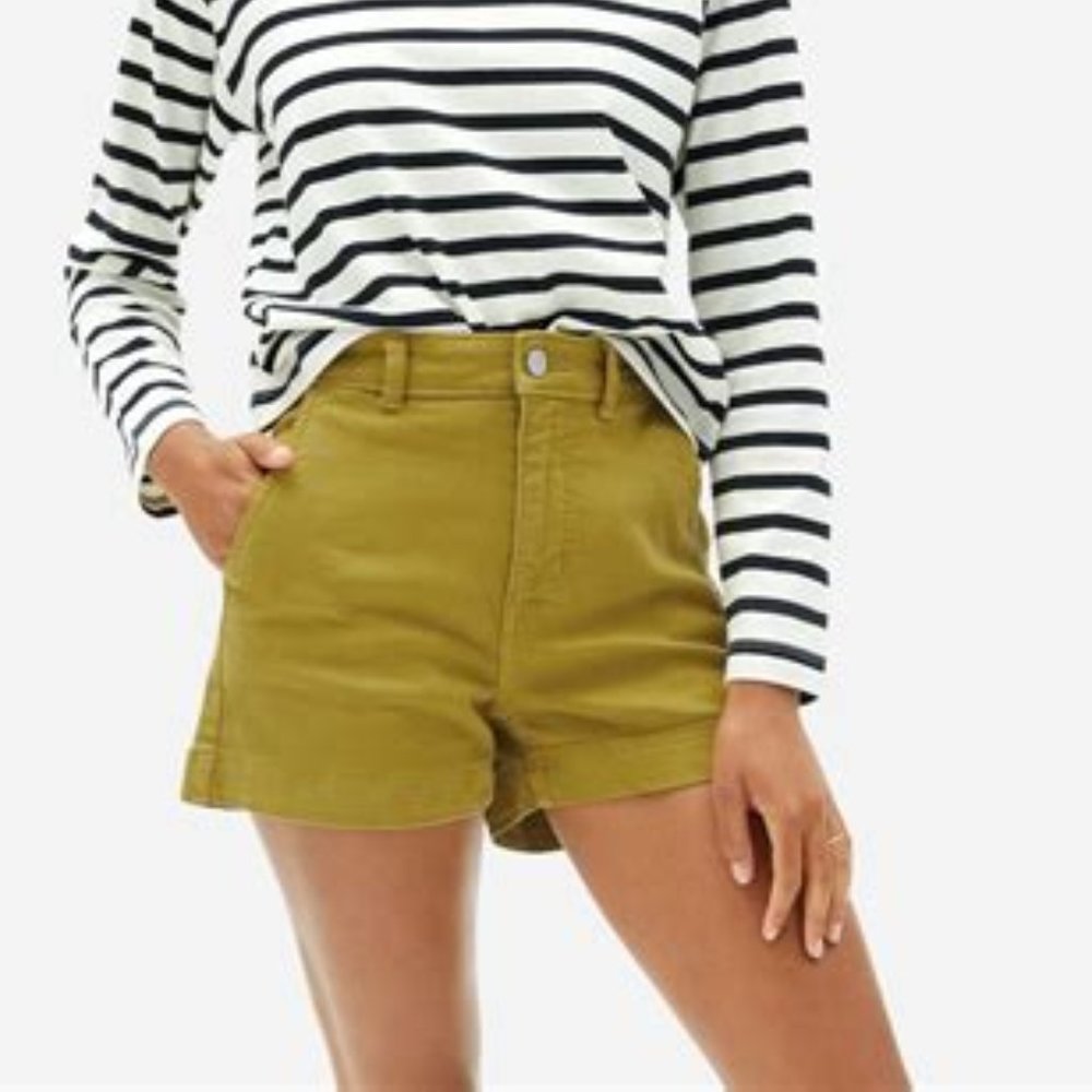 Everlane Women's High Waist Shorts - Pistachio